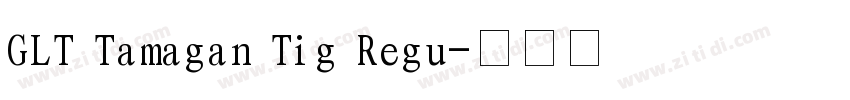 GLT Tamagan Tig Regu字体转换